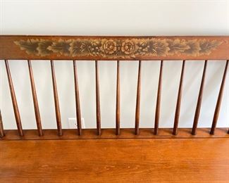 1945-1955 Stenciled Hitchcock Bench. Measures 44" W x 20" D with 17" Seat Height. Photo 2 of 4.