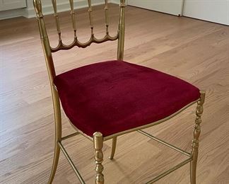 Gilt Frame Chair - 1 Available. Measures 15" W x 18" Seat Height. Photo 1 of 2.