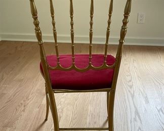 Gilt Frame Chair - 1 Available. Measures 15" W x 18" Seat Height. Photo 2 of 2.