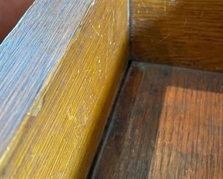 Antique Carrera Marble Top Occasional Table. Measures 34" W x 20" D x 30.5" H. Photo 4 of 6.