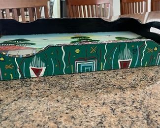 Hand-Painted Tray. Photo 2 of 2.