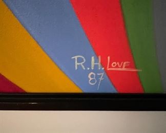 Untitle Oil On Canvas, Richard H. Love. Measures 47" W x 31" H Framed. Photo 2 of 2.
