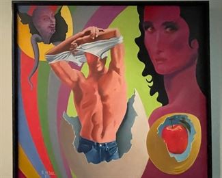 Untitle Oil On Canvas, Richard H. Love. Measures 47" W x 31" H Framed. Photo 1 of 2.