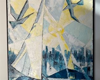 Untitled Sailboats, Oil On Board, Edna Moroz. Photo 1 of 3.