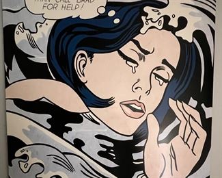 MOMA Poster, Drowning Girl, Roy Lichtenstein.