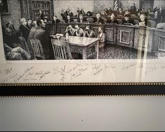 2009 Republican Impeachment Committee Autographed by Committee Members. Singed & Numbered Lithograph by W. M. Crook JR. Photo 2 of 4.