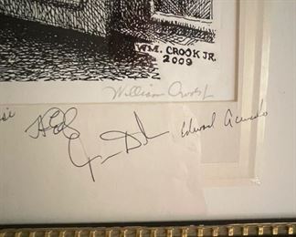 2009 Republican Impeachment Committee Autographed by Committee Members. Singed & Numbered Lithograph by W. M. Crook JR. Photo 3 of 4.