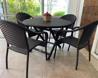 Frontgate Woven All-Weather Dining Set. Photo 1 of 2.