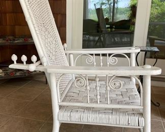 Vintage Morris Wicker Rocker. Photo 2 of 4.