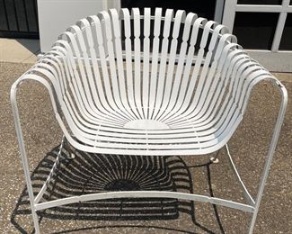 Vintage Outdoor Dining Set In The Style of Francois Carre. Photo 2 of 6.