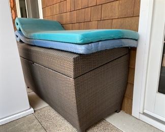 Frontgate Woven All-Weather Outdoor Storage Chest.