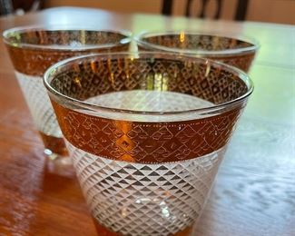 Set of 8 Mid-Century Double Old Fashion Glasses.