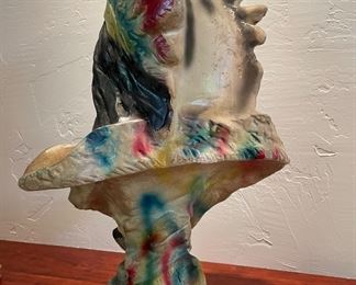 Chalkware Native American Chief Bust. Photo 3 of 4.