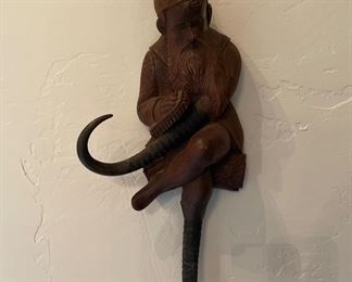 Hand Carved Wood Elf. Photo 1 of 2.