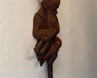Hand Carved Wood Elf. Photo 2 of 2.