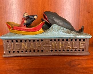 Book of Knowledge Jonah And The Whale Cast Metal Bank. Photo 1 of 2.