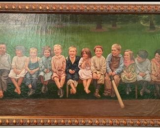 Untitled, Children On Bench, Artist Unknown.