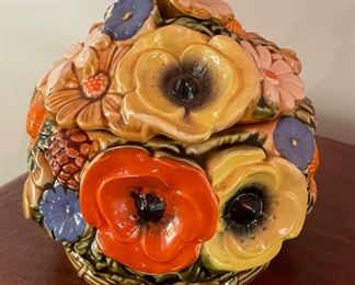 Vintage Inarco Flower Power Ceramic Centerpiece. Photo 1 of 2.