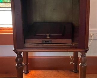 Carrera Marble Top Bedside Table - 2 Available. One Needs Repair. Each Measures 16.5" W x 16.5" D x 31.5" H. Photo 5 of 5.