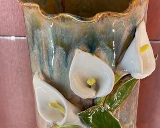 Vintage Copeland Late Spode Chicago Pitcher Designed by Frank E. Burley. Calla Lily Vase. Photo 2 of 3.