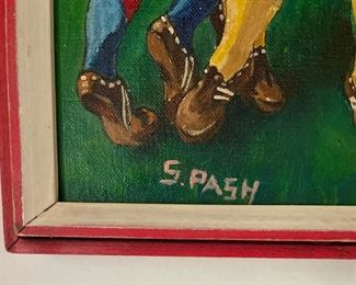 Untitled Field Goal, Oil on Canvas, Signed By Artist. Photo 2 of 2.