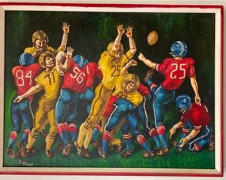 Untitled Field Goal, Oil on Canvas, Signed By Artist. Photo 1 of 2.