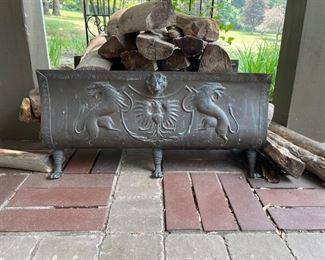 Brass Fireplace Wood Holder.