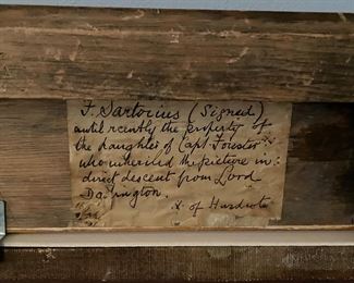 Francis Sartorius (English Painter, 1734-1804) Lord Darlington's Champion Beating Mr Heathcote's Warter. Oil on Canvas. Measures 23" x 30" unframed. Photo 3 of 3.