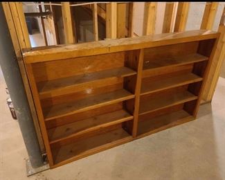 Rustic 8-Shelf Bookcase. Measures approximately 6’ W x 12” D x 48” H.