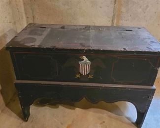 Vintage Storage Bin with Eagle Motif. Photo 1 of 2.