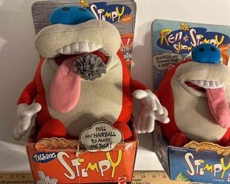 Stimpy Plushies with Sound Features 1992 Collectibles in Original Pkgs