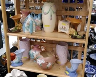 American art pottery, Roseville, McCoy and Weller.