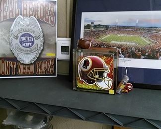 Cavalier Comeback, football light, love your police sign, food processor 