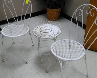 3 piece metal patio set