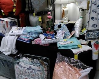 Pillows, bedding, lamps, etc.