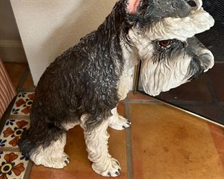 VINTAGE SCHNAUZER CERAMIC SCULPTURE