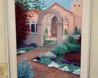 ORIGINAL ART OF ESTATE HOME-PROFESSIONALLY FRAMED