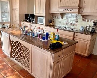 KITCHEN ISLAND- GRANITE COUNTER TOPS ALL MUST GO!