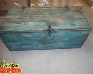 Antique Wood Carpenters Tool Chest