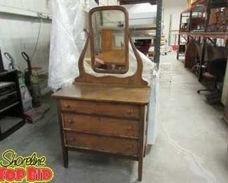 Antique 3Drawer Dresser by Royal Furniture with Mirror