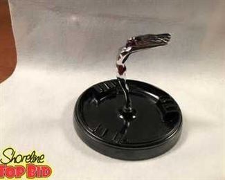 Sealed Power ashtray, featuring female figurine used in company logo. Like new