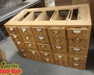 2Piece 25 Cubbys Total Filer with Brass Pulls