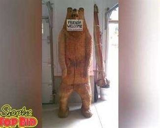 Rustic Hand Carved Bear