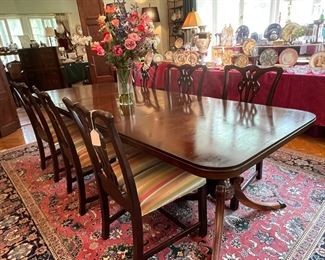 Set of six dining chairs