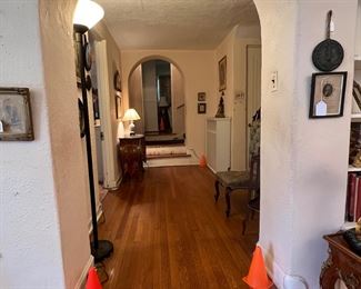 LEAVING THE LIVING ROOM UP TO THE ENTRY FOYER AREA