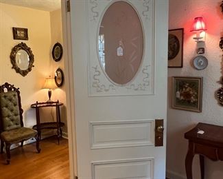 Wonderful needle etched door