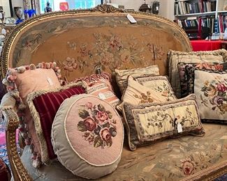 The pillows are for sale, but the settee is not