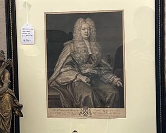 Spectacular antique print of, sir John Holt