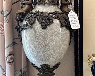 Wonderful ormolu mounted urn with full figured women