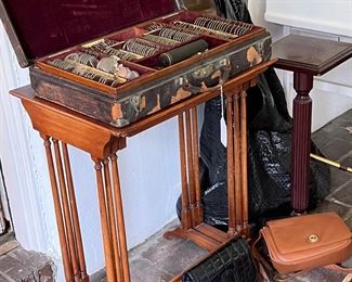 Spectacular antique optical, optometrists set with a leather case